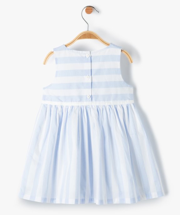 Robe bébé fille sans manches avec jupon vue3 - GEMO(BEBE DEBT) - GEMO