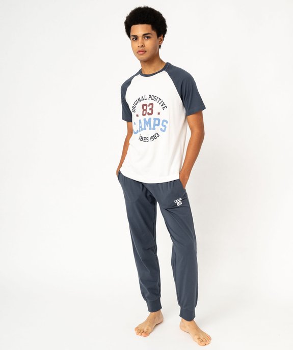 Pyjama en coton bicolore homme - Camps United vue1 - CAMPS - GEMO