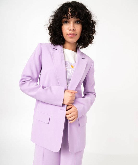 Veste tailleur 1 bouton femme vue3 - GEMO(FEMME PAP) - GEMO