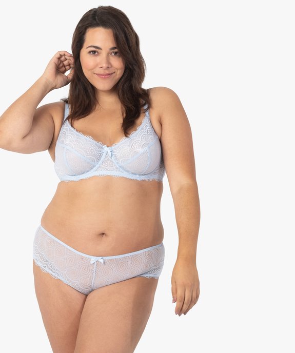 Soutien-gorge emboitant à armatures en dentelle grande taille vue3 - GEMO(HOMWR FEM) - GEMO