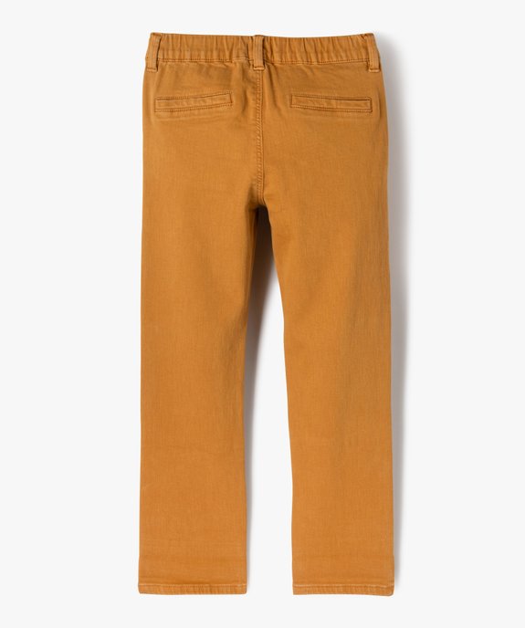 Pantalon chino coupe Regular taille élastique garçon vue3 - GEMO (ENFANT) - GEMO