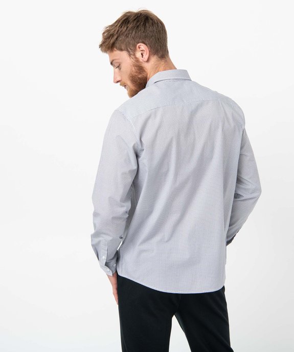 Chemise homme à micro motifs vue3 - GEMO (HOMME) - GEMO