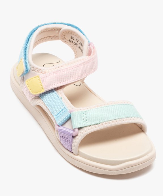 Sandales fille avec brides scratch en mesh  vue6 - GEMO (ENFANT) - GEMO