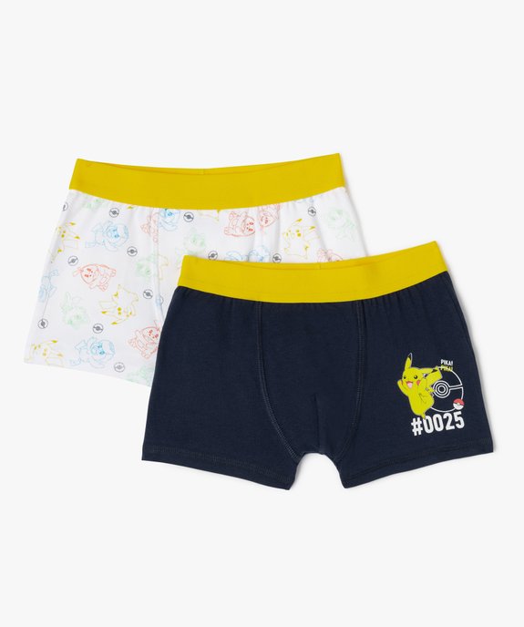 Boxers motif Pikachu garçon (lot de 2) - Pokemon vue1 - POKEMON - GEMO