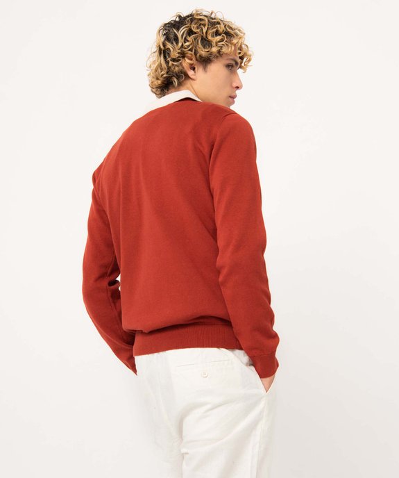 Pull à col rond en coton homme vue3 - GEMO (HOMME) - GEMO