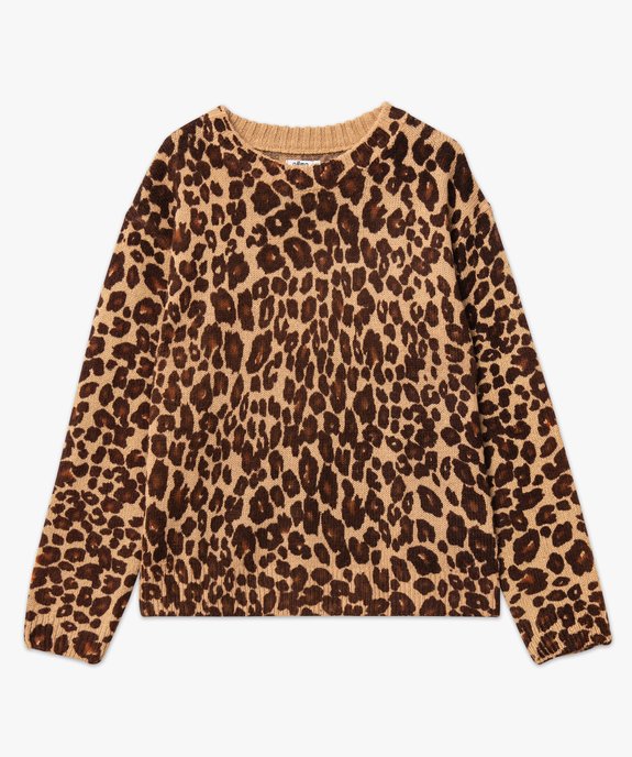 Pull à col rond à motifs femme vue4 - GEMO(FEMME PAP) - GEMO