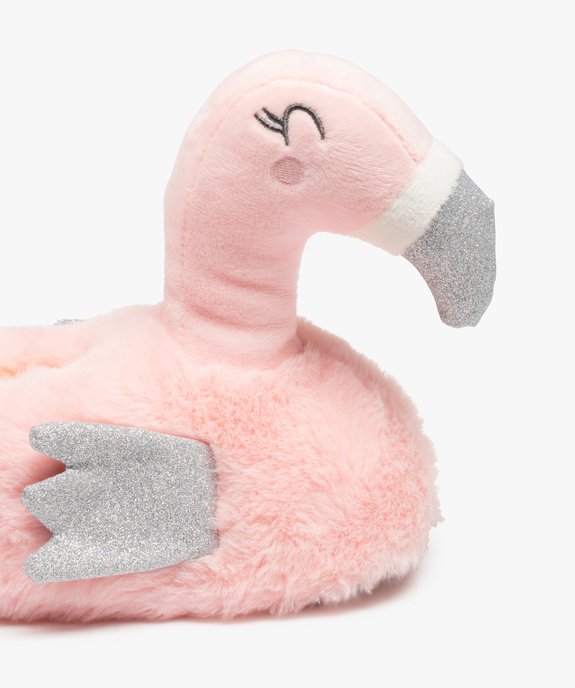 Chaussons fille 3D flamant rose avec ailes pailletées vue6 - GEMO (ENFANT) - GEMO