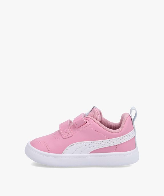 Baskets bébé bicolores à scratch – Puma Courtflex vue3 - PUMA - GEMO