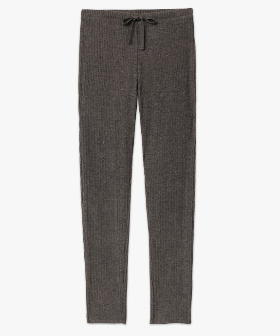 Pantalon de pyjama femme en maille côtelée vue4 - GEMO(HOMWR FEM) - GEMO