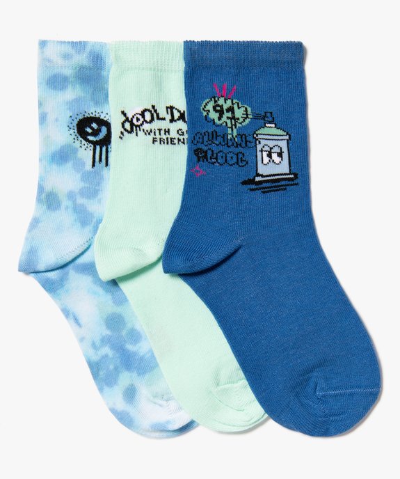 Chaussettes à motifs garçon (lot de 3) vue1 - GEMO (ENFANT) - GEMO