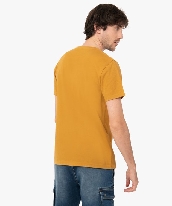 Tee-shirt à manches courtes et col rond homme vue3 - GEMO 4G HOMME - GEMO