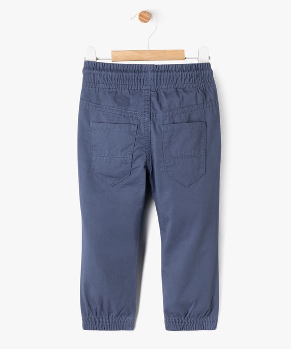 Pantalon jogger en coton bébé garçon vue4 - GEMO 4G BEBE - GEMO