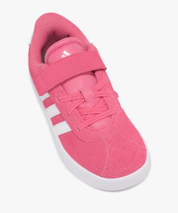 Baskets fille dessus en cuir suédé avec scratch et bandes latérales VL Court - Adidas vue5 - ADIDAS - GEMO