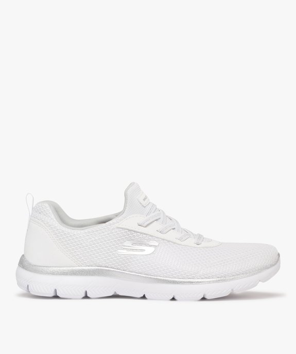 Baskets femme unies en mesh et à lacets élastiques Puregenius - Skechers vue1 - SKECHERS - GEMO