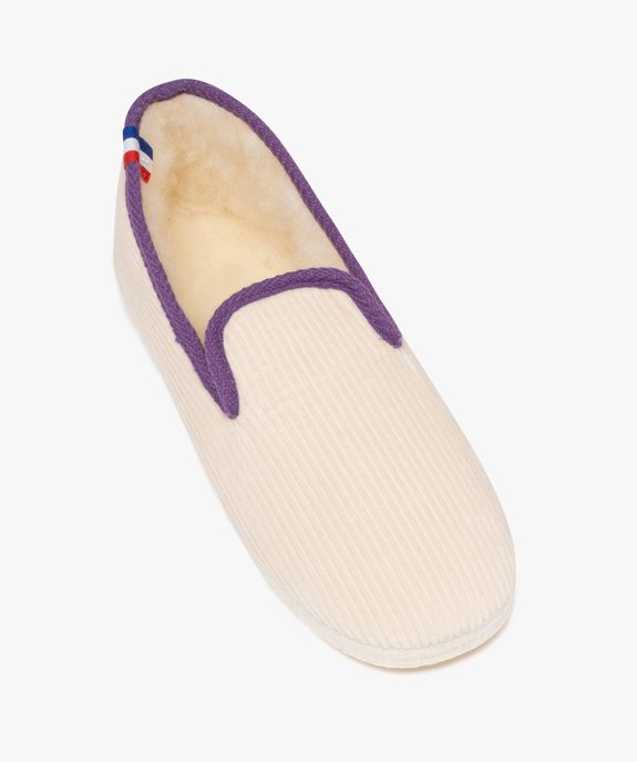 Chaussons enveloppants en velours doublés laine femme vue5 - GEMO(HOMWR FEM) - GEMO