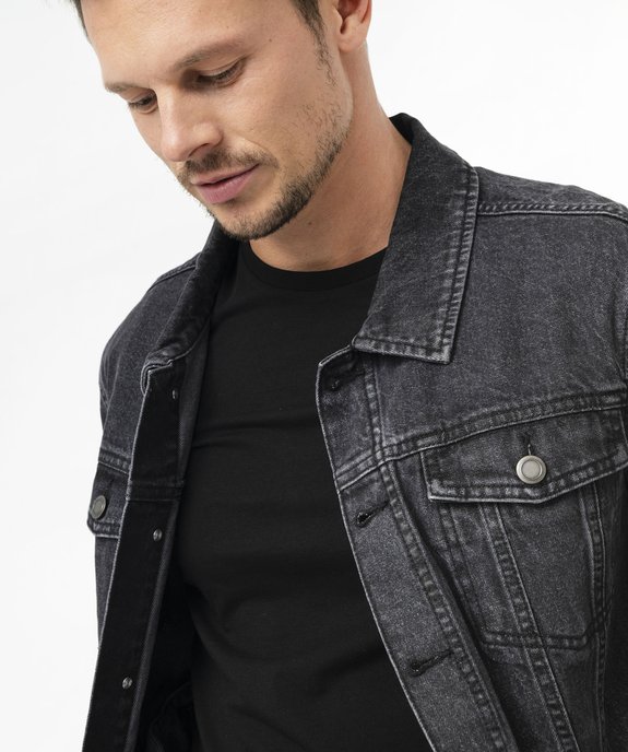 Veste en jean coupe droite homme vue5 - GEMO 4G HOMME - GEMO