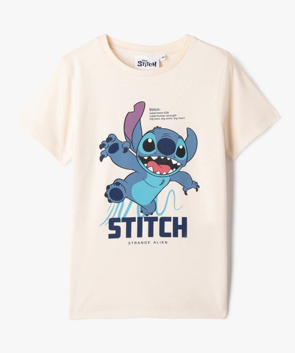 Tee-shirt manches courtes imprimé Stitch garçon - Disney vue1 - LILO & STITCH - GEMO