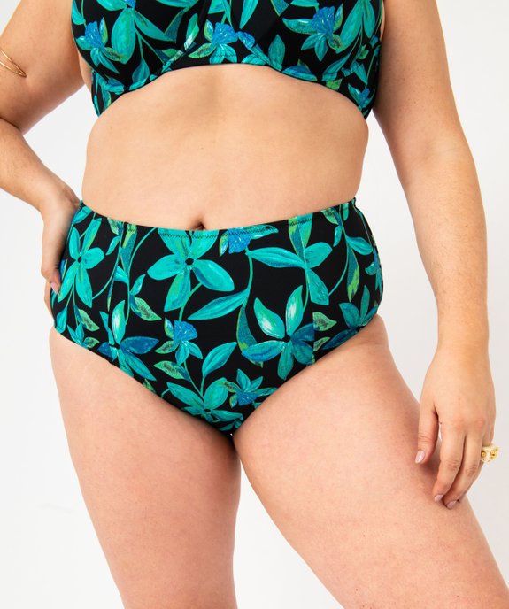 Bas de maillot de bain à motifs fleuris femme grande taille vue1 - GEMO 4G FEMME - GEMO