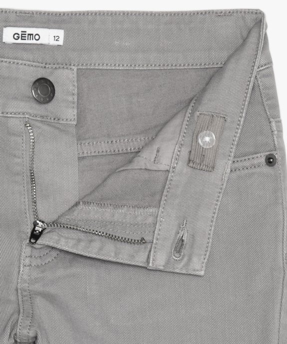 Pantalon garçon style jean slim 5 poches vue3 - GEMO 4G GARCON - GEMO