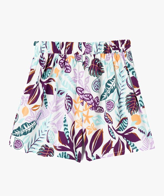 Short fluide imprimé fille vue3 - GEMO (ENFANT) - GEMO