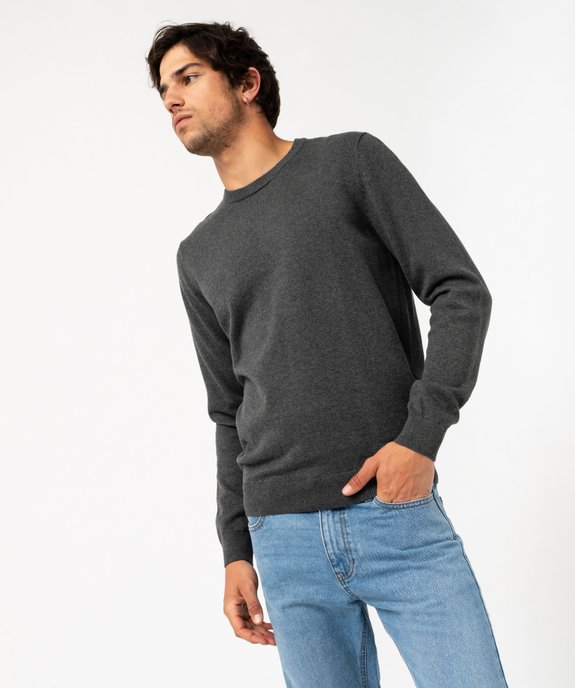 Pull en maille fine mouchetée homme vue2 - GEMO (HOMME) - GEMO