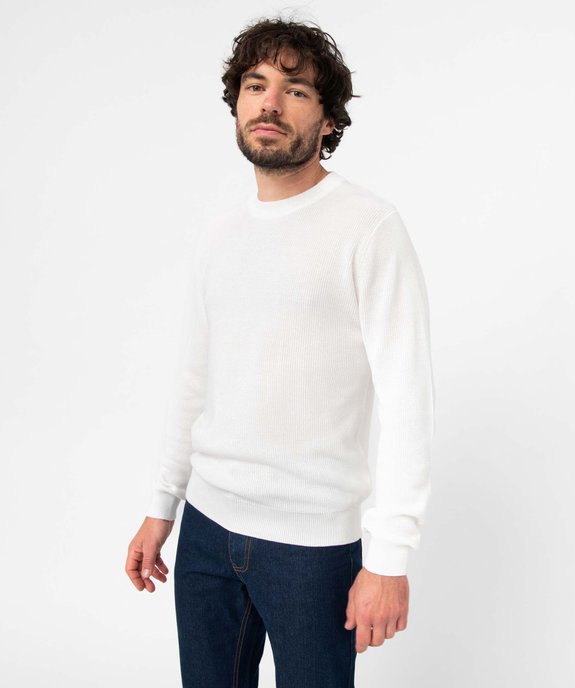 Pull homme en maille unie vue1 - GEMO (HOMME) - GEMO