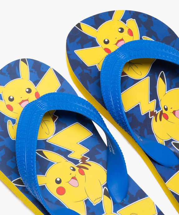 Tongs garçon à semelle Pikachu et brides unies - Pokemon vue3 - POKEMON - GEMO