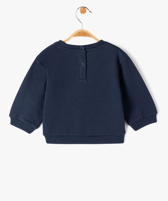 Sweat molletonné bébé fille avec motifs et message vue3 - GEMO 4G BEBE - GEMO