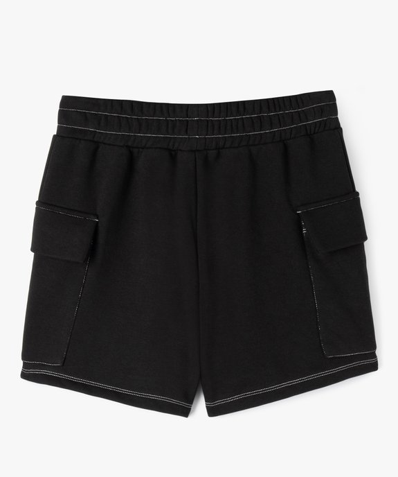 Short ample à en molleton à poches cargo fille vue3 - GEMO (JUNIOR) - GEMO