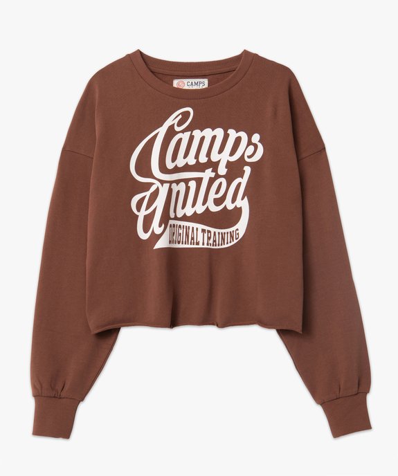 Sweat femme coupe courte finitions bords-francs - Camps United vue4 - CAMPS UNITED - GEMO