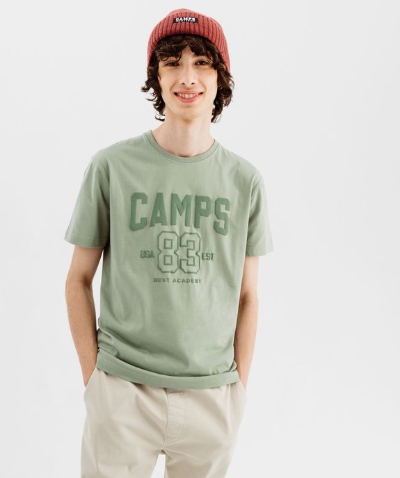 Tee-shirt manches courtes imprimé homme - Camps United vue5 - CAMPS G4G - GEMO