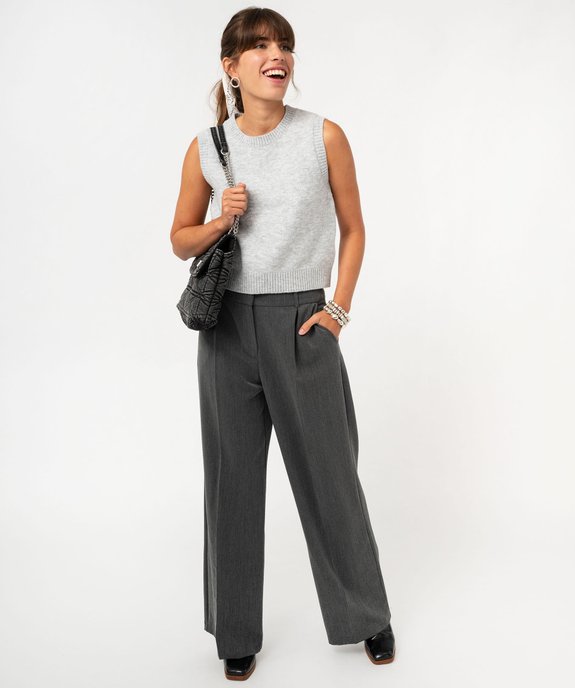 Pantalon large à pinces femme vue1 - GEMO(FEMME PAP) - GEMO