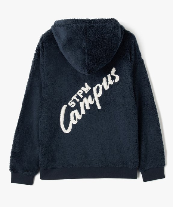 Sweat d’intérieur avec capuche en sherpa garçon vue3 - GEMO (JUNIOR) - GEMO