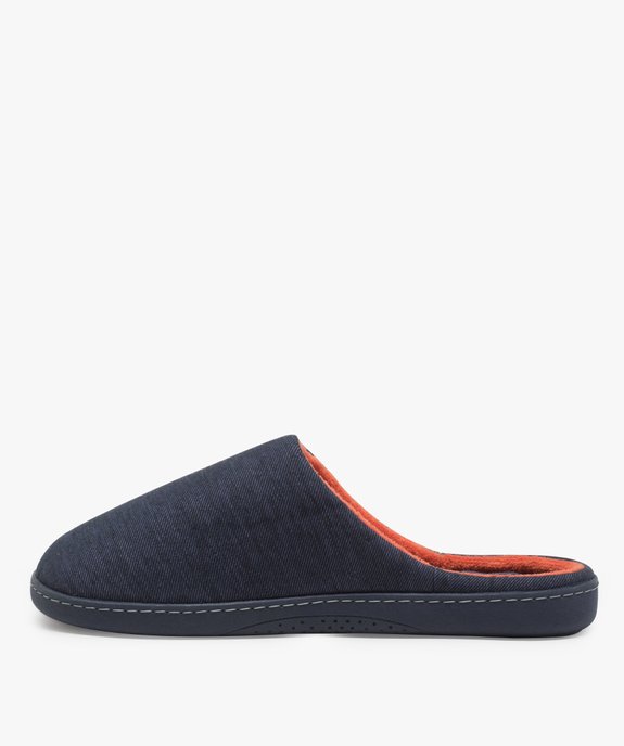 Chaussons homme mules d’intérieur dessus fantaisie - Isotoner vue3 - ISOTONER - GEMO