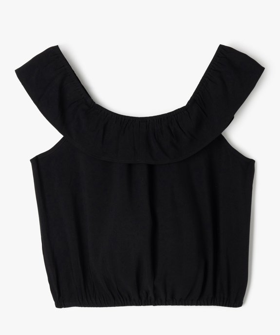 Blouse sans manches coupe courte fille vue3 - GEMO 4G FILLE - GEMO