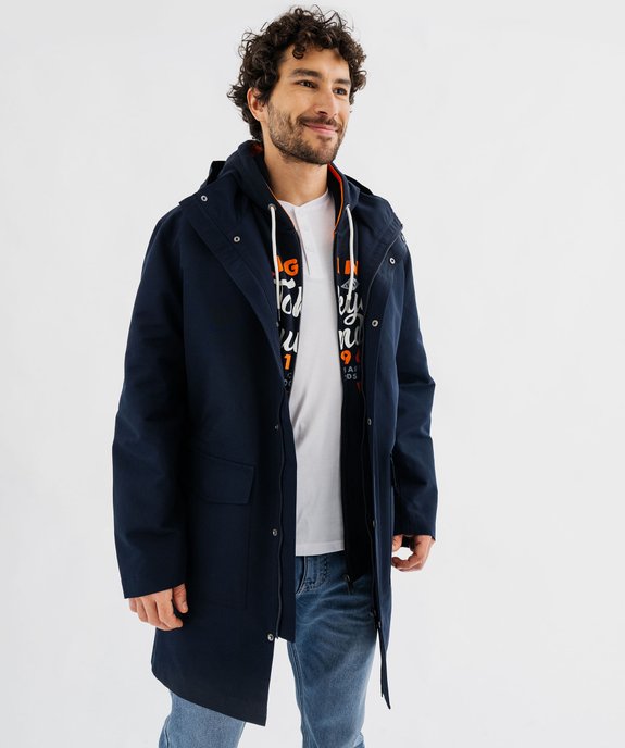 Parka à capuche avec dessus déperlant homme  vue4 - GEMO (HOMME) - GEMO