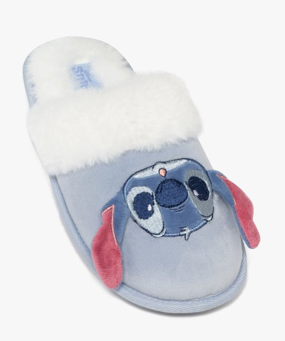 Chaussons femme mules Stitch duveteuses - Disney vue5 - LILO & STITCH - GEMO