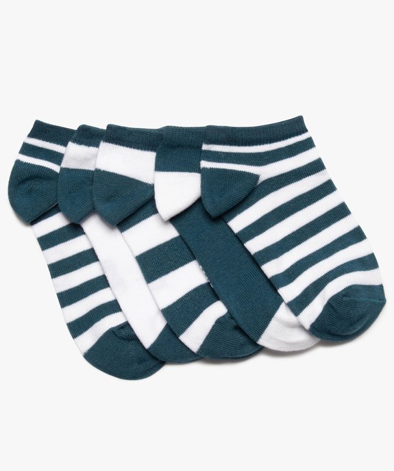 Chaussettes garçon bicolores ultra-courtes (lot de 5) vue1 - GEMO (ENFANT) - GEMO