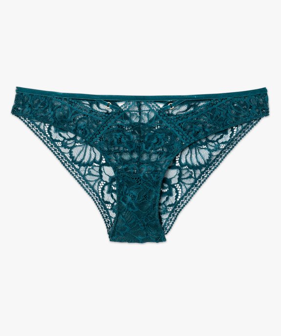 Culotte en dentelle et velours femme vue4 - GEMO(HOMWR FEM) - GEMO