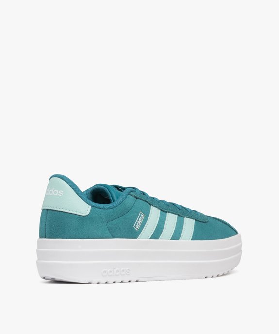 Baskets femme en cuir lisse avec semelle plateforme VL Court bold - Adidas vue4 - ADIDAS - GEMO