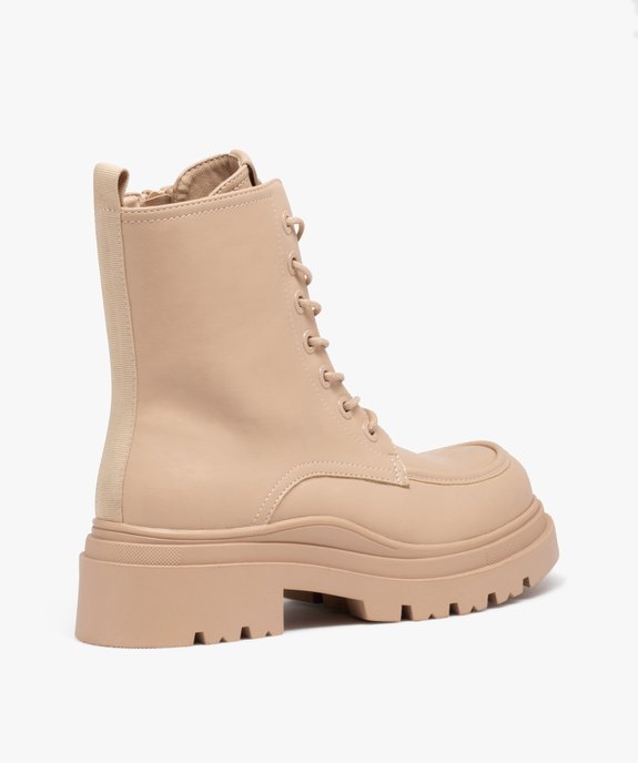 Boots doublés sur semelle crantée femme vue5 - GEMO (CASUAL) - GEMO