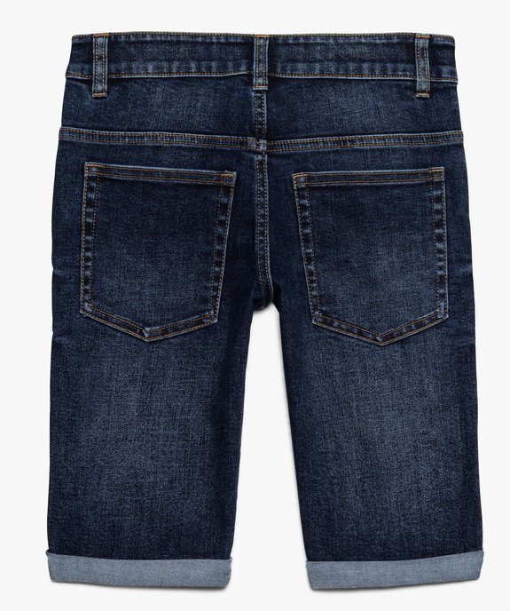 Bermuda en denim garçon avec polyester recyclé vue2 - GEMO 4G GARCON - GEMO