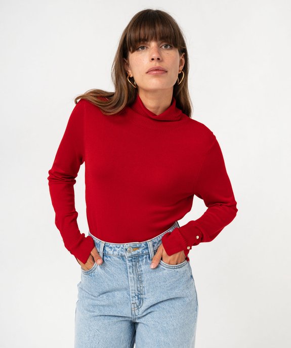 Pull fin en viscose à col roulé femme vue2 - GEMO 4G FEMME - GEMO