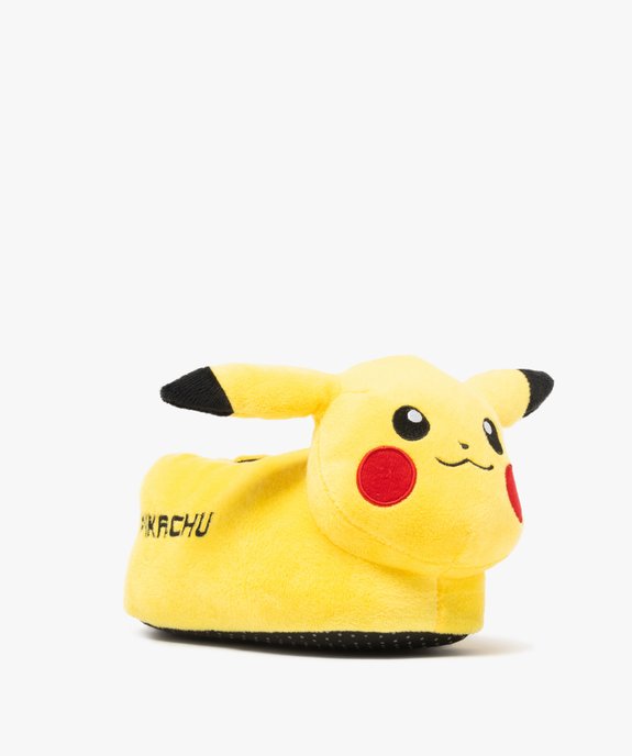 Chaussons garçon en volume Pikachu avec oreilles en relief - Pokemon vue2 - POKEMON - GEMO