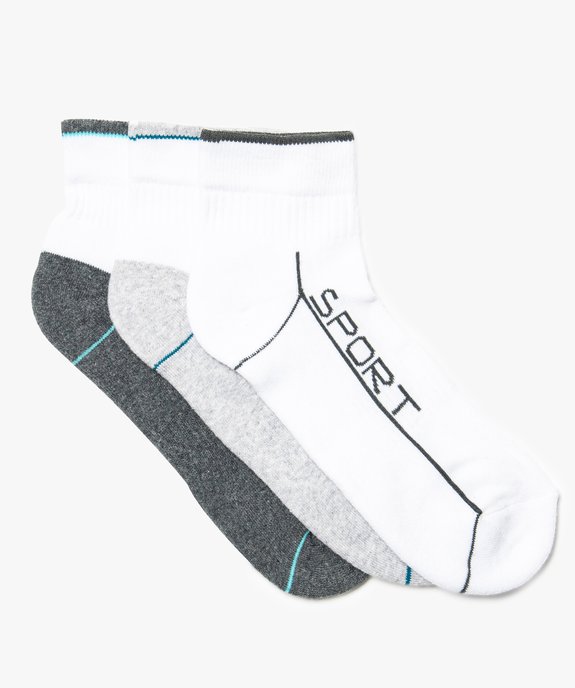 Chaussettes de sport tige basse homme (lot de 3) vue1 - GEMO(HOMWR HOM) - GEMO