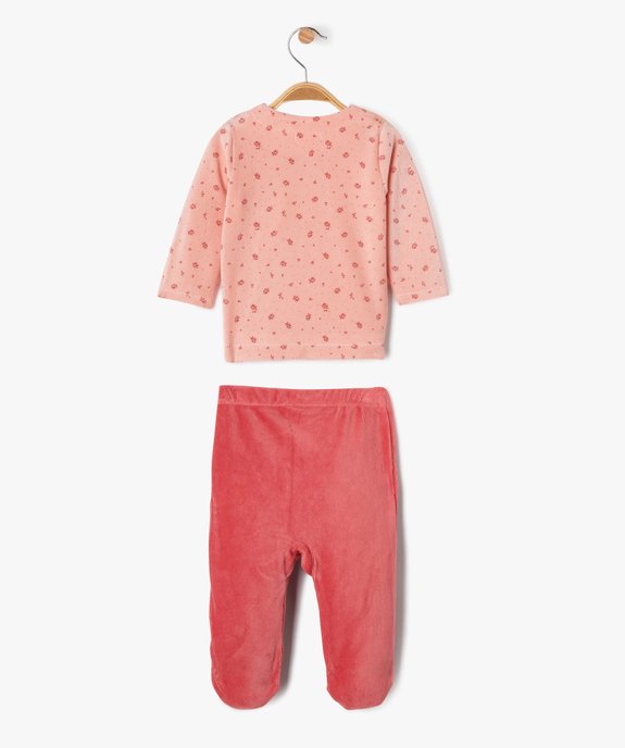 Pyjama velours 2 pièces bébé fille - LuluCastagnette vue6 - LULU G4G - GEMO