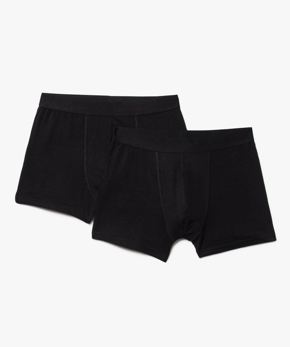 Boxer uni en coton extensible homme (lot de 2) vue1 - GEMO 4G HOMME - GEMO