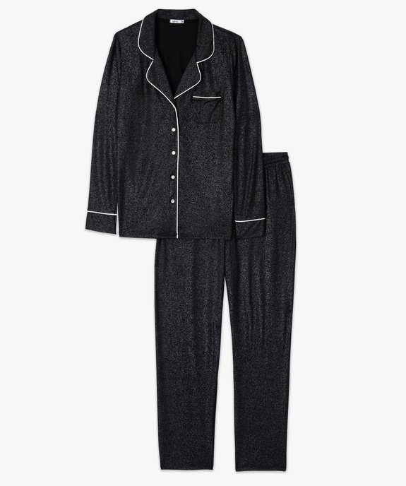 Pyjama deux pièces femme : chemise et pantalon vue4 - GEMO 4G FEMME - GEMO