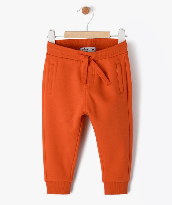 Pantalon de jogging avec ceinture bord-côte bébé garçon vue1 - GEMO 4G BEBE - GEMO