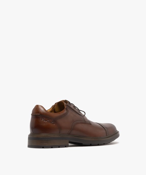 Derbies homme confort dessus en cuir avec bout droit perforé - Pierre Cardin D vue4 - PIERRE CARDIN CONFORT - GEMO